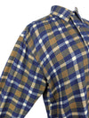 Vintage 80s Mens Utility Workwear Check Print Collared Button Up Flannel Shirt