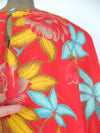 60s Mod Tropical Hawaiian Oversized Half Sleeve Pullover Blouse