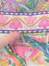 Vintage 90s Y2K Bohemian Bright Abstract Patterned Infinity Wrap Scarf