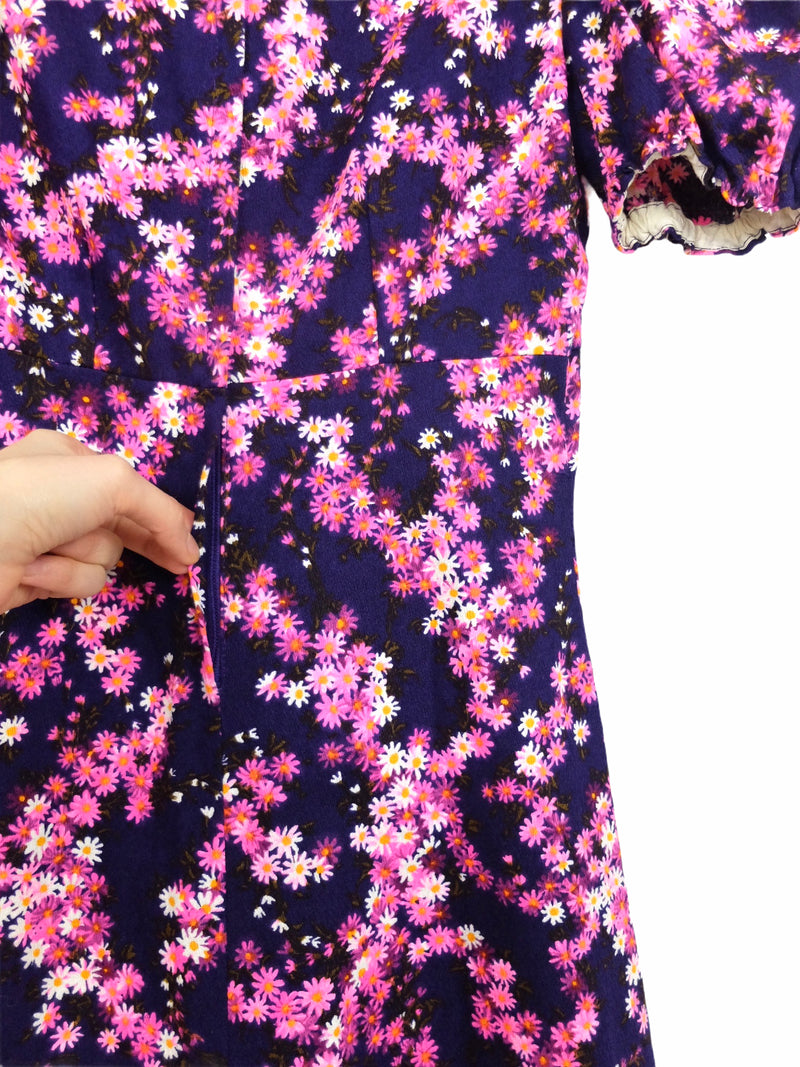 Vintage 60s Mod Prairie Cottagecore Puff Sleeve Fitted A-Line Fit & Fl Thee Cultivator Vintage 60s Mod Prairie Cottagecore Puff Sleeve Fitted A-Line Fit & Fl Thee Cultivator