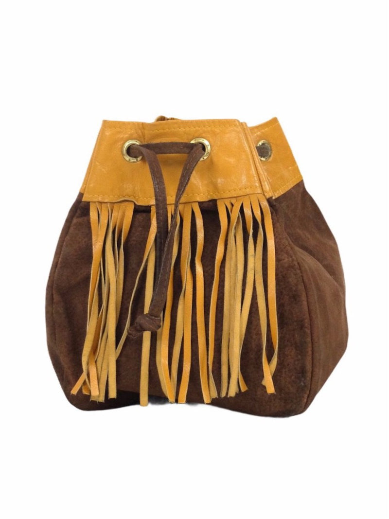 Vintage Fringe Crossbody Bucket Bag