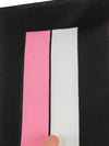 Vintage 70s Mod Psychedelic Funky Chic Abstract Pink Black & White Striped Polyester Square Bandana Neck Tie Scarf
