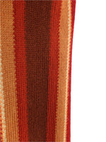 Vintage 90s Daniel Hechter Merino Wool Blend Bohemian Hippie Striped Reversible Wrap Knit Winter Scarf