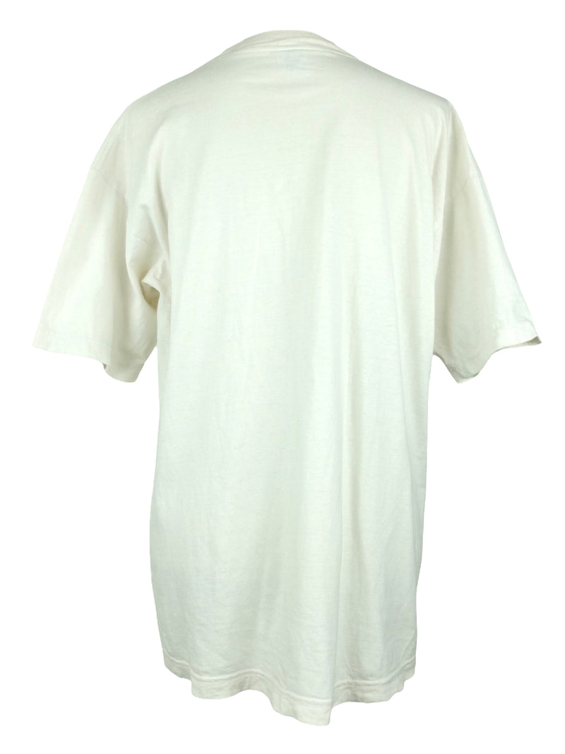 Vintage 00s Y2K Spice Girls White Cotton Crew Neck Short Sleeve Distressed Graphic T-Shirt | Men’s Size M | Women’s Size L-XL