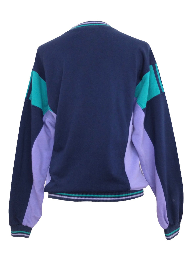 Vintage 90s Athletic Streetwear Utility Navy Blue Purple & Teal