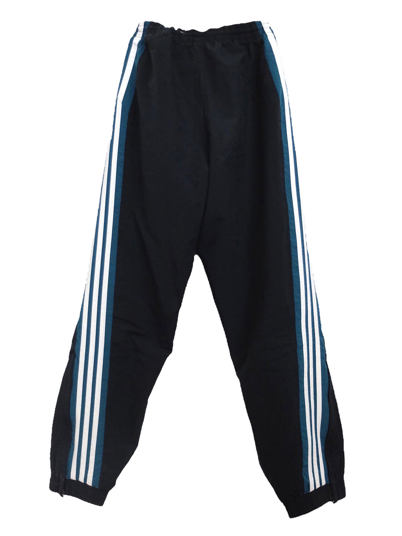 Vintage 90s Adidas Black Teal & White Side Striped Lined Track Pants J –  Thee Cultivator
