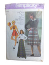 Vintage 70s Mod Preppy Academia Schoolgirl Style Pleated Mini Midi or Maxi Skirt Sewing Pattern