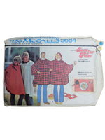 Vintage 70s Cottage Prairie Men’s & Women’s Outerwear Double Poncho & Poncho Cape Sewing Pattern | One Size