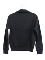 Vintage 00s Y2K Adidas Sportswear Athletic Streetwear Black & White Striped Zip Up Collared Track Jacket | Women’s Size XS-S