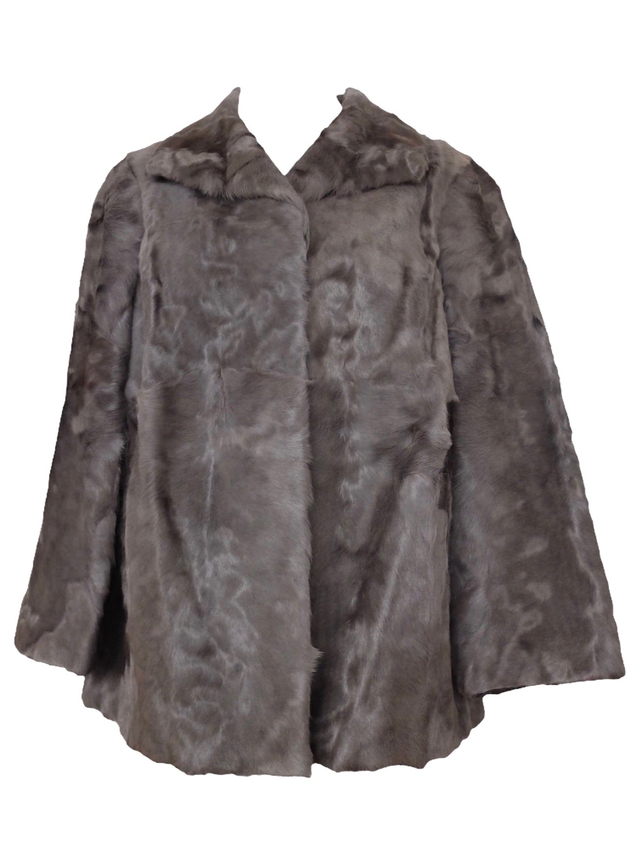 Vintage 60s Mod Hippie Brown Genuine Mink Fur Collared Winter Jacket Coat | Women’s Size S-M