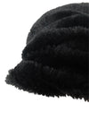 Vintage 2000s Y2K Preppy Goth Grunge Black Basic Solid Faux Fur Soft Fuzzy Chunky Infinity Wrap Winter Scarf