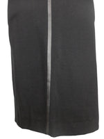 Vintage 2000s Y2K Cop Copine Designer Black Fitted Stretch Below-the-Knee Pencil Midi Skirt | 29-32 Inch Waist