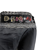 Vintage 2000s Y2K Desigual Avant-Garde Subversive Funky Button Fitted Above-the-Knee Pencil Mini Skirt | 30 Inch Waist