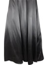 Vintage 90s Soft Grunge Preppy Formal High Waisted Black Solid Basic Silky Satin Floor Length Circle Skater Maxi Skirt | 29.5 Inch Waist