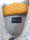 Vintage 90s Utilitarian Streetwear Bram’s Paris Light Wash Collared Denim Jean Jacket