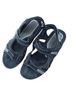 Vintage 00s Y2K Grannycore Dad Style Sports Black Foam Velcro Summer Hiking Sandals | Size EUR 40