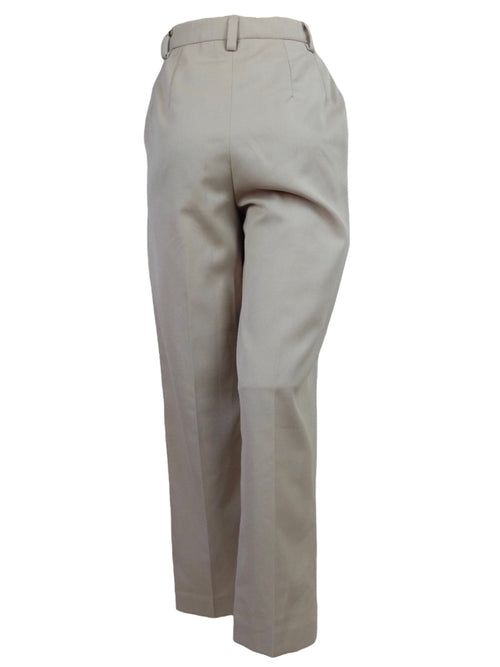 Vintage 90s Preppy Khaki Tan High Waisted Straight Leg Dress Pant Trousers | 26 Inch Waist