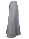 Vintage 90s Y2K Utility Grey Solid Basic Button Down Floor Length A-Line Maxi Skirt | 27 Inch Waist