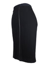 Vintage 2000s Y2K Cop Copine Designer Black Fitted Stretch Below-the-Knee Pencil Midi Skirt | 29-32 Inch Waist
