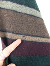 Vintage 90s Wool Bohemian Chic Striped Long Fringed Winter Scarf