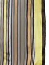 Vintage 70s Silk Mod Retro Brown & Yellow Striped Square Bandana Neck Tie Scarf with Hand-Rolled Hem