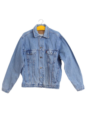 Vintage 80s Utilitarian Bohemian Grunge Medium Wash Blue Denim