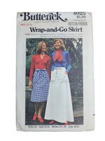 Vintage 70s Mod Cottage Prairie Hippie Wrap-and-Go Midi Maxi Skirt Sewing Pattern | Size Extra Small | 24-25 Inch Waist