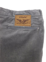 Vintage Men’s 70s Grey Corduroy Velour Mid-Calf Shooting Trouser Pants | Men’s 33.5 Inch Waist