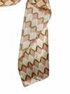 Vintage 80s Silky Geometric Abstract Agryle Patterned Long Neck Tie Scarf