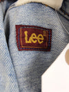 Vintage 70s Lee 697-1553 Western Bohemian Medium Wash Slim Fit Blue Jean Jacket