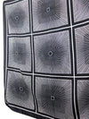 Vintage 80s does 60s Mod Psychedelic Op-Art Abstract Patterned Black & White Large Square Bandana Neck Tie Scarf