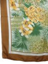 Vintage 70s Silk Tropical Mid-Century Floral Print Square Bandana Neck Tie Scarf