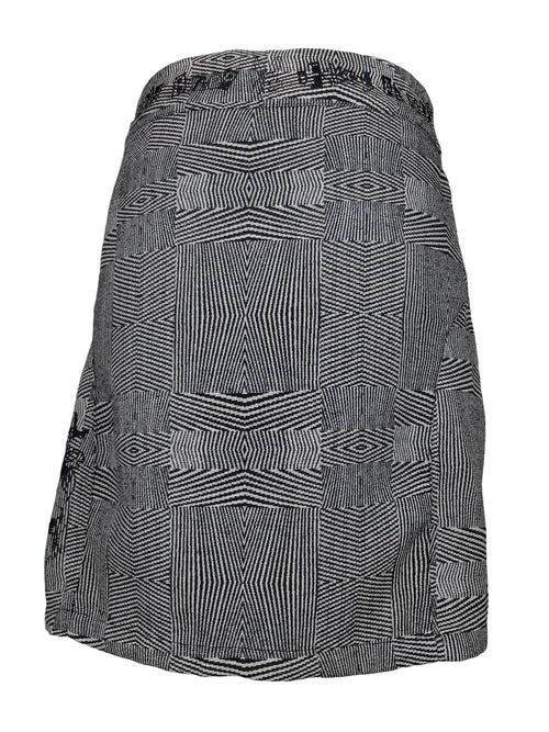 Vintage 2000s Y2K Desigual Avant-Garde Subversive Funky Button Fitted Above-the-Knee Pencil Mini Skirt | 30 Inch Waist