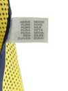 Vintage 90s Silk Mod Chic Yellow & Navy Blue Polka Dot Square Bandana Neck Tie Scarf