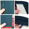 Vintage 60s Mod Preppy Wool High Waisted Tartan Checkprint Quilted Wrap Winter Midi Skirt | 29 Inch Waist