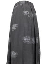 Vintage 80s Formal Party Preppy Chic Grey High Waisted Abstract Metallic Full Circle Midi Skirt | 28-34 Inch Waist