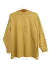 Vintage 90s Mustard Yellow Bohemian Utility Long Sleeve High Neck Cotton Shirt | Men’s Size S | Women’s Size S-M