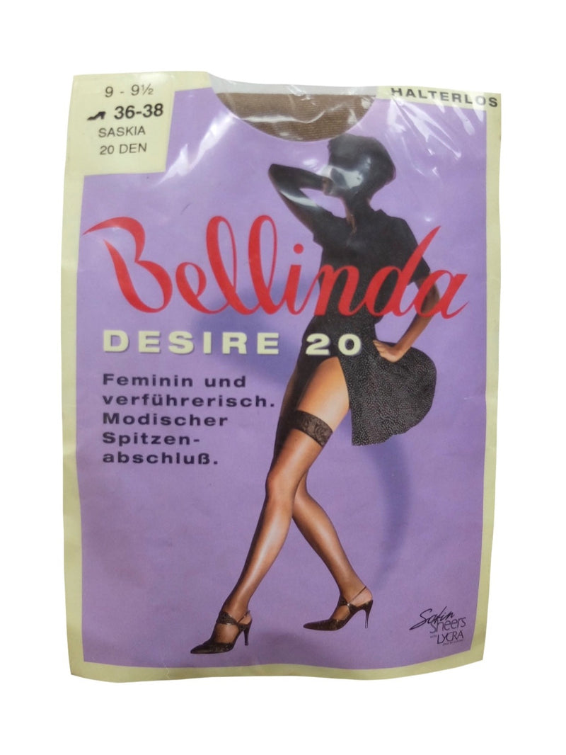 Vintage 80s Deadstock 20 Denier Stockings Nude Beige Lingerie