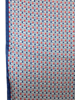 Vintage 90s Y2K Red White & Blue Abstract Patterned Square Bandana Neck Tie Scarf