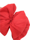 Vintage 80s Red Retro Avant-Garde Cute Chic Bohemian Large Oversized Hair Clip Barrette Bow