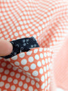 Vintage 70s Mod Hippie Psychedelic Hippie Kitsch Red & White Polka Dot Half Sleeve Cotton Button Down Oversized Tunic Shirt with Handkerchief Pocket | Size L-XL