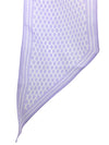 Vintage 70s Mod Chic Pastel Purple & White Abstract Patterned Long Thin Pointed Neck Tie Scarf
