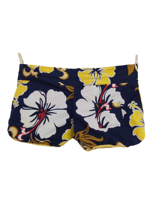 Vintage 90s Y2K Surfer Tropical Beach Hawaiian Floral Print Low Rise Lightweight Short Shorts | 33 Inch Waist