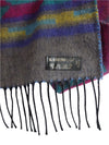 Vintage 80s Aztec Tribal Print Long Wide Fringed Wrap Winter Scarf