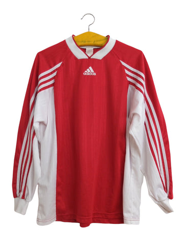 Vintage 90s Adidas SV Wortelstetten Number 9 Red & White Striped