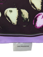Vintage 00s Y2K Minimalist Goth Abstract Patterned Black & Purple Square Bandana Neck Tie Scarf