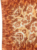 Vintage 90s Silk Bohemian Abstract Patterned Rust Orange Square Bandana Neck Tie Scarf