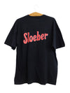 Vintage 70s Single Stitch Screen Stars Sloeber Belgian Beer Black Screen Printed Crew Neck Short Sleeve T-Shirt | Size L