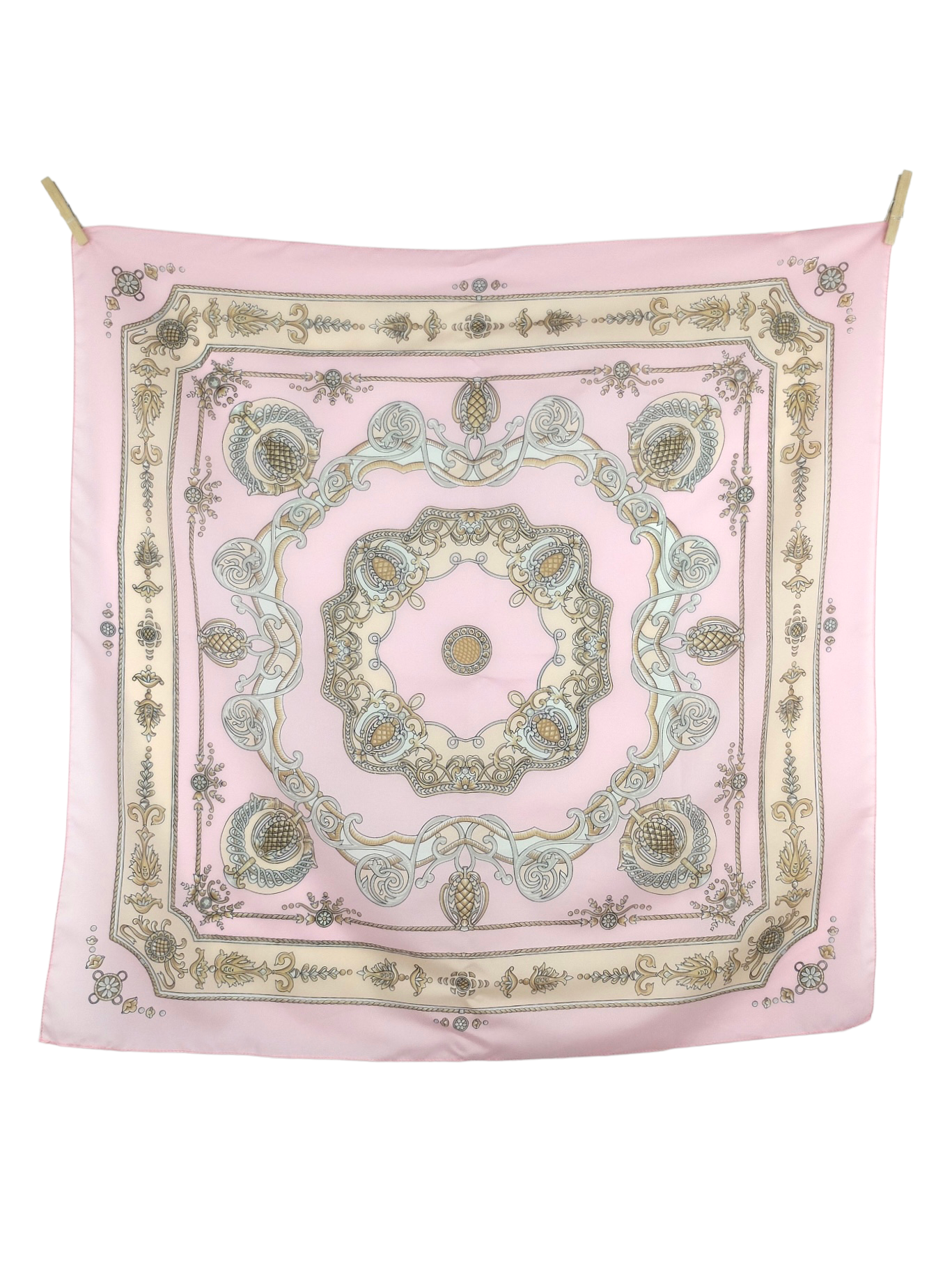 Vintage 80s Regency Avant-Garde Pink Square Bandana Neck Tie Scarf