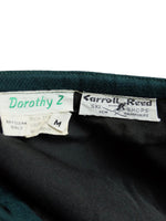 Vintage 60s Mod Preppy Wool High Waisted Tartan Checkprint Quilted Wrap Winter Midi Skirt | 29 Inch Waist